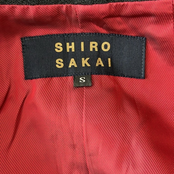 Shiro Sakai Wool Asymetric Placket Tailored Mixed Media Japan Blazer Coat Jacket - Picture 9 of 11